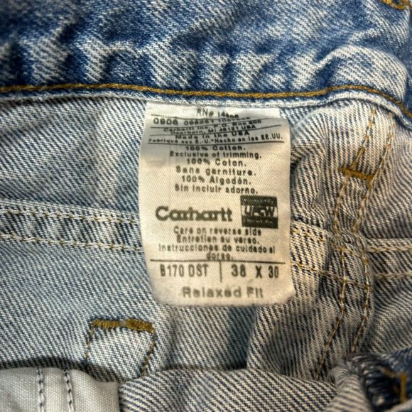 Carhartt Vintage Men's Rugged Acid Wash Distressed Jeans 38x30 - Picture 8 of 8